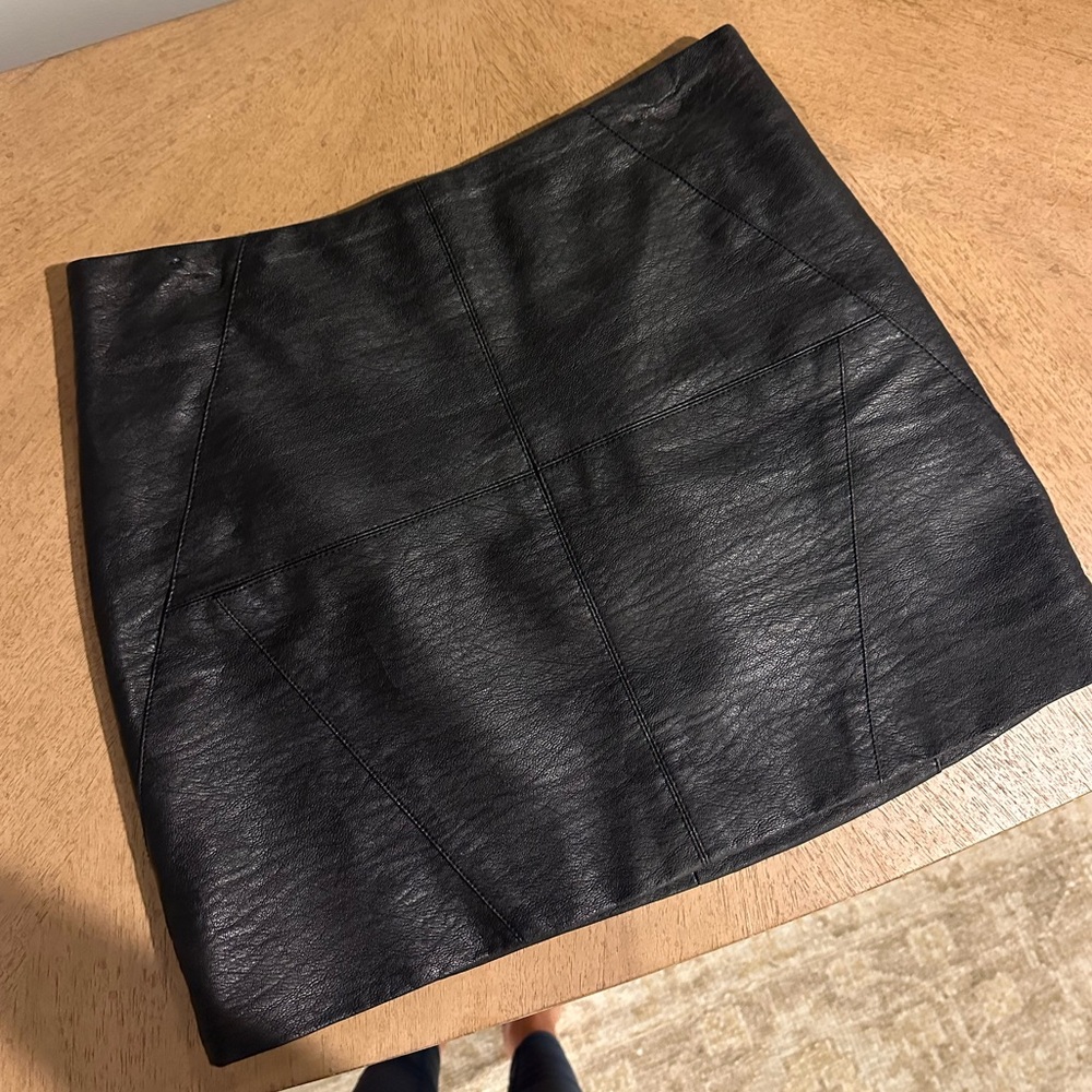 H&M faux leather mini skirt